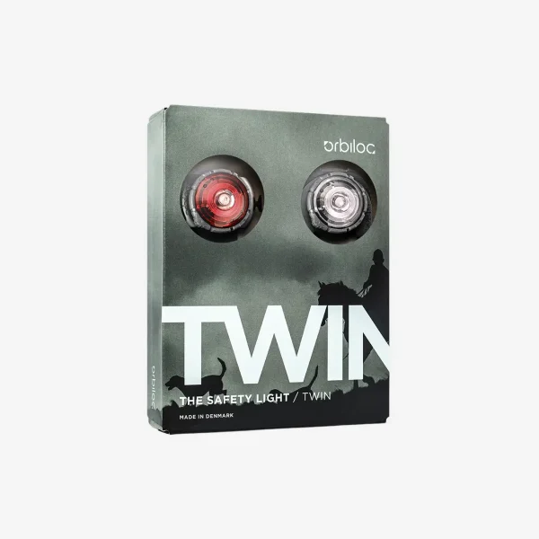 Orbiloc Dog Dual Twin // 2 hundelygter (rød & hvid)