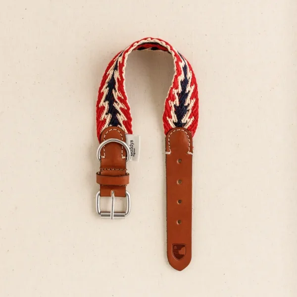 Buddys Dogwear Peruvian Arrow // Bredt og let halsbånd (rød)