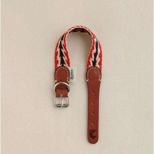 Buddys Dogwear Peruvian Arrow // Bredt og let halsbånd (rød)