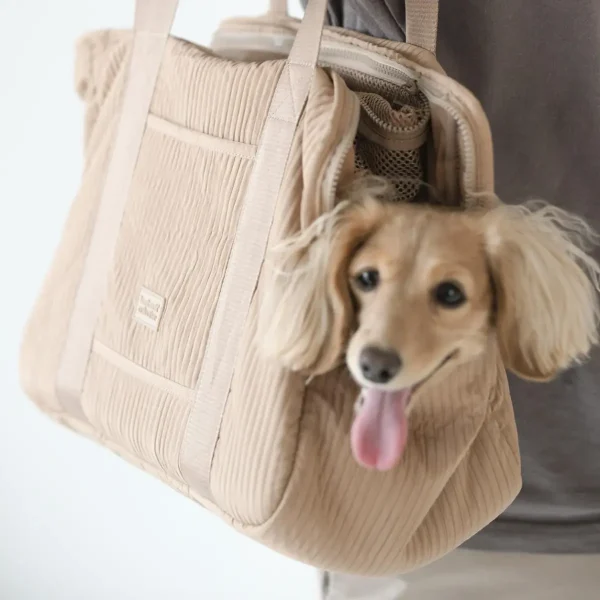 Lambwolf City // Hundetaske med åndbar lukning (beige)